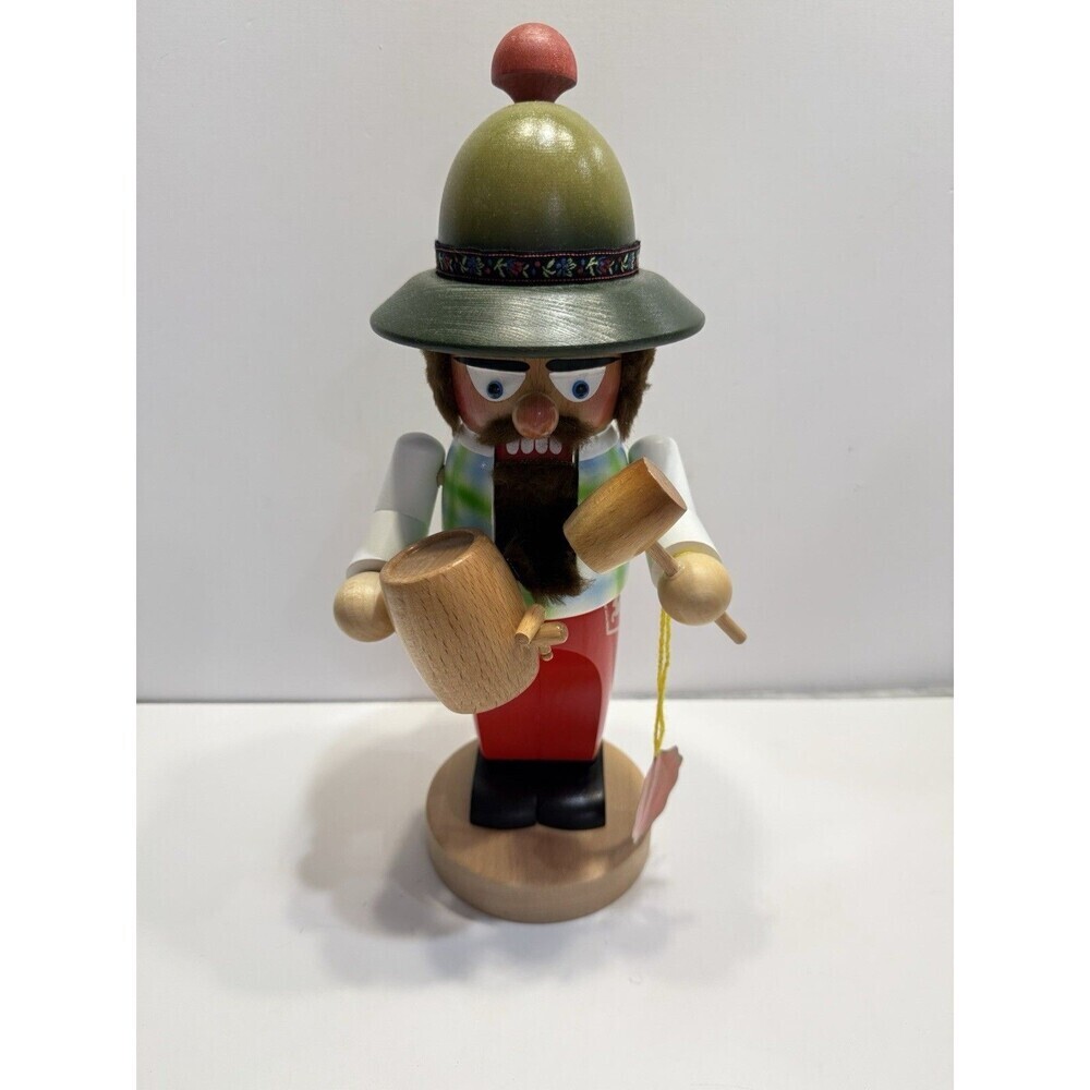 Vintage Steinbach Nutcracker Wine Tapper Germany Wood Christmas 13" Handmade